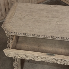 19th Century French Renaissance Revival Hand Carved Oak Buffet in Stripped Oak