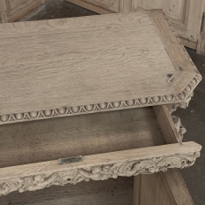 19th Century French Renaissance Revival Hand Carved Oak Buffet in Stripped Oak
