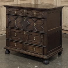 Early 19th Century English Oak Jacobean Style Chest of Drawers
