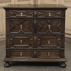 Early 19th Century English Oak Jacobean Style Chest of Drawers