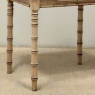 19th Century French Stripped Pine Faux Bamboo End Table with Drawer