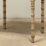 19th Century French Stripped Pine Faux Bamboo End Table with Drawer