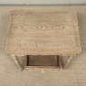 19th Century French Stripped Pine Faux Bamboo End Table with Drawer