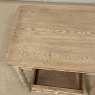 19th Century French Stripped Pine Faux Bamboo End Table with Drawer