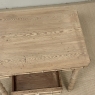 19th Century French Stripped Pine Faux Bamboo End Table with Drawer