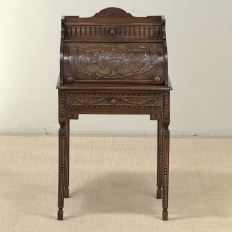 19th Century French Louis XVI Fruitwood Cylinder Cabinet ~ Nightstand