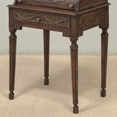 19th Century French Louis XVI Fruitwood Cylinder Cabinet ~ Nightstand