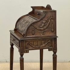 19th Century French Louis XVI Fruitwood Cylinder Cabinet ~ Nightstand