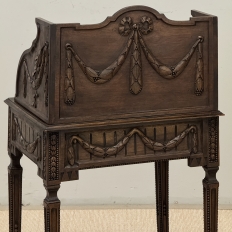19th Century French Louis XVI Fruitwood Cylinder Cabinet ~ Nightstand