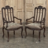 Set of 8 Antique Country French Liègeois Dining Chairs with Needlepoint Tapestry includes 2 Armchairs