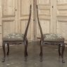 Set of 8 Antique Country French Liègeois Dining Chairs with Needlepoint Tapestry includes 2 Armchairs