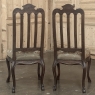 Set of 8 Antique Country French Liègeois Dining Chairs with Needlepoint Tapestry includes 2 Armchairs