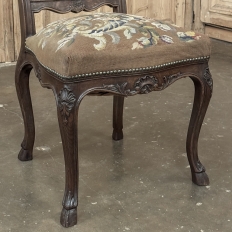 Set of 8 Antique Country French Liègeois Dining Chairs with Needlepoint Tapestry includes 2 Armchairs