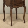 Pair of Antique French Louis XV Oak Nightstands with Carrara Marble