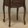 Pair of Antique French Louis XV Oak Nightstands with Carrara Marble