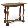 18th Century French Hand-Carved Side Table in Stripped Oak