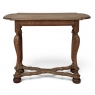 18th Century French Hand-Carved Side Table in Stripped Oak