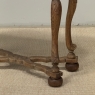 18th Century French Hand-Carved Side Table in Stripped Oak