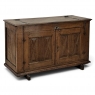 18th Century Dutch Hand-Carved Oak Trunk Adapted as Buffet