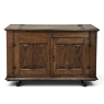 18th Century Dutch Hand-Carved Oak Trunk Adapted as Buffet