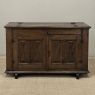 18th Century Dutch Hand-Carved Oak Trunk Adapted as Buffet