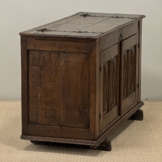 18th Century Dutch Hand-Carved Oak Trunk Adapted as Buffet