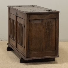 18th Century Dutch Hand-Carved Oak Trunk Adapted as Buffet