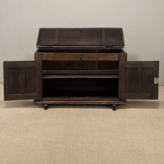 18th Century Dutch Hand-Carved Oak Trunk Adapted as Buffet