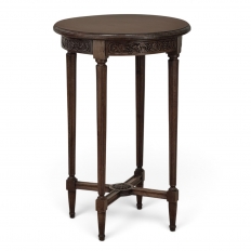 Antique French Louis XVI Style Hand Carved Walnut Gu&eacute;ridon ~ Side Table