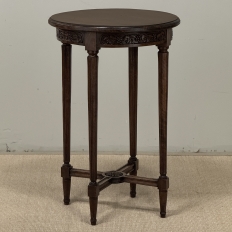 Antique French Louis XVI Style Hand Carved Walnut Guéridon ~ Side Table