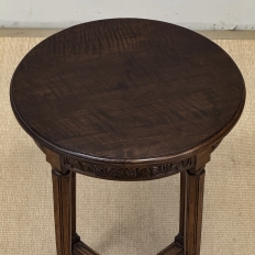 Antique French Louis XVI Style Hand Carved Walnut Guéridon ~ Side Table