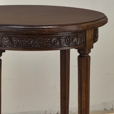 Antique French Louis XVI Style Hand Carved Walnut Guéridon ~ Side Table