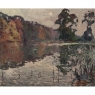 Framed Oil Painting on Canvas by Jean Stevan (1896-1962) 'The Pond in Autumn' Dated 1930