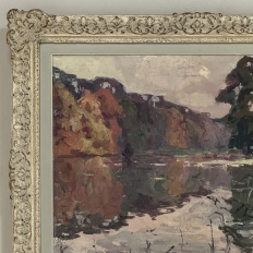Framed Oil Painting on Canvas by Jean Stevan (1896-1962) 'The Pond in Autumn' Dated 1930