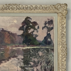 Framed Oil Painting on Canvas by Jean Stevan (1896-1962) 'The Pond in Autumn' Dated 1930