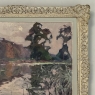 Framed Oil Painting on Canvas by Jean Stevan (1896-1962) 'The Pond in Autumn' Dated 1930