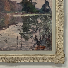 Framed Oil Painting on Canvas by Jean Stevan (1896-1962) 'The Pond in Autumn' Dated 1930