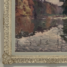 Framed Oil Painting on Canvas by Jean Stevan (1896-1962) 'The Pond in Autumn' Dated 1930
