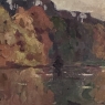 Framed Oil Painting on Canvas by Jean Stevan (1896-1962) 'The Pond in Autumn' Dated 1930