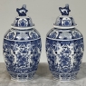 19th Century Boch Hand-Painted Blue & White Delft Garniture Set