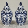 19th Century Boch Hand-Painted Blue & White Delft Garniture Set
