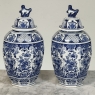 19th Century Boch Hand-Painted Blue & White Delft Garniture Set