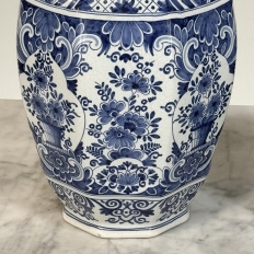 19th Century Boch Hand-Painted Blue & White Delft Garniture Set