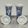 19th Century Boch Hand-Painted Blue & White Delft Garniture Set