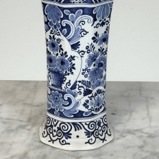 19th Century Boch Hand-Painted Blue & White Delft Garniture Set