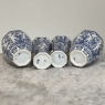 19th Century Boch Hand-Painted Blue & White Delft Garniture Set