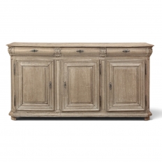 18th Century Country French Neoclassical Stripped Oak Buffet