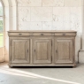 18th Century Country French Neoclassical Stripped Oak Buffet