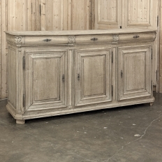 18th Century Country French Neoclassical Stripped Oak Buffet