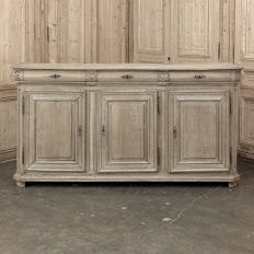 18th Century Country French Neoclassical Stripped Oak Buffet